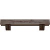 Ekena Millwork Kit w/ Ashford Corbels, Aged Pecan, 6"H  x 8"D x 84"W Sandblasted Faux Wood Fireplace ManteL MANUSD06X08X84ASAE